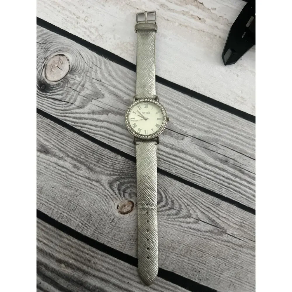 Kensie Silver Tone White Dial Women’s Quartz Watch
